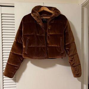 ALO Yoga Chocolate Brown Puffer Jacket